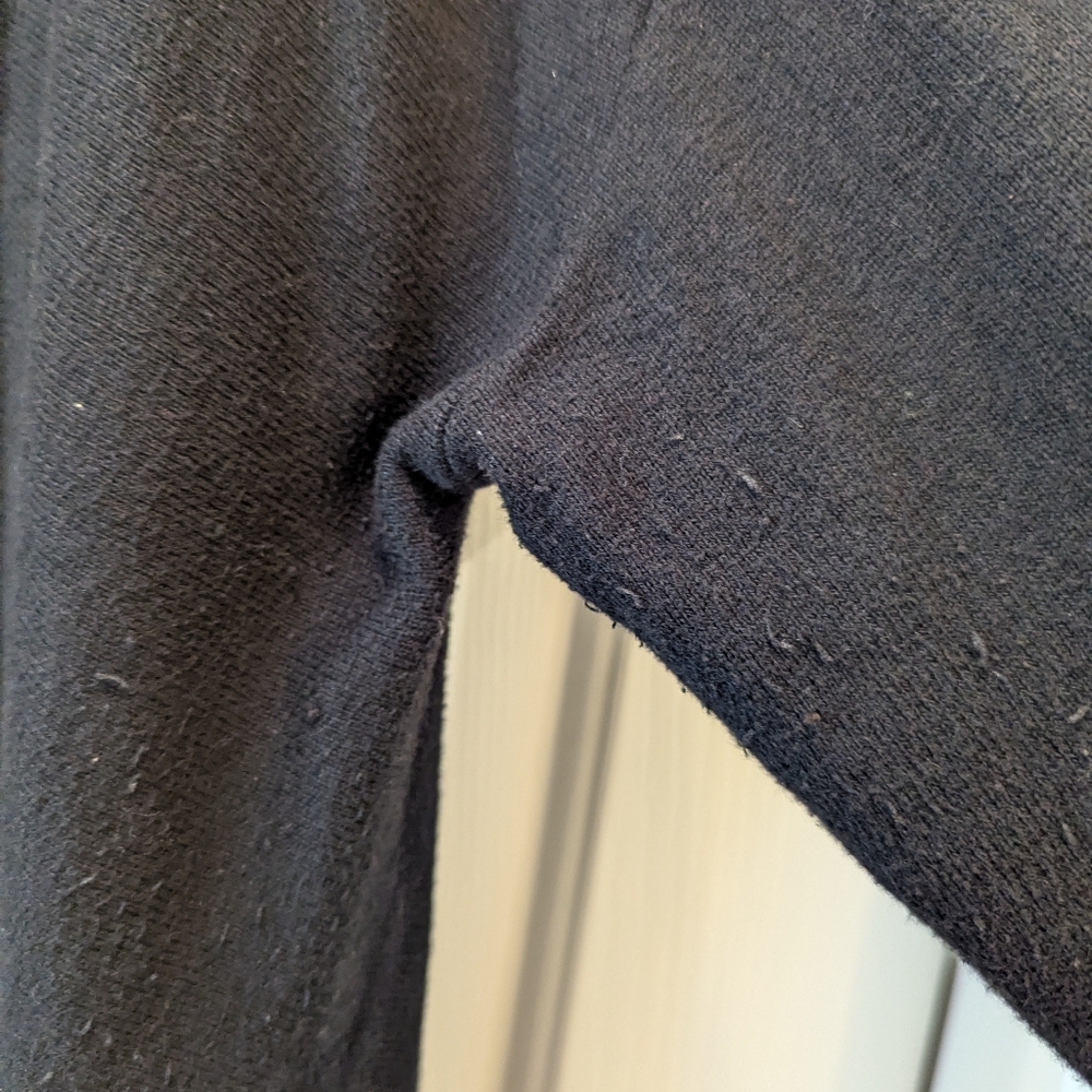 J. JILL Pure Jill Black Open Front Cotton Cashmere Blend Cardi Sweater M Petite - Picture 6 of 8